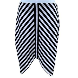bec + bridge Monochrome Striped Pencil Skirt